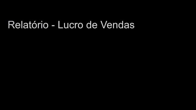 Relatório - Lucro de Vendas