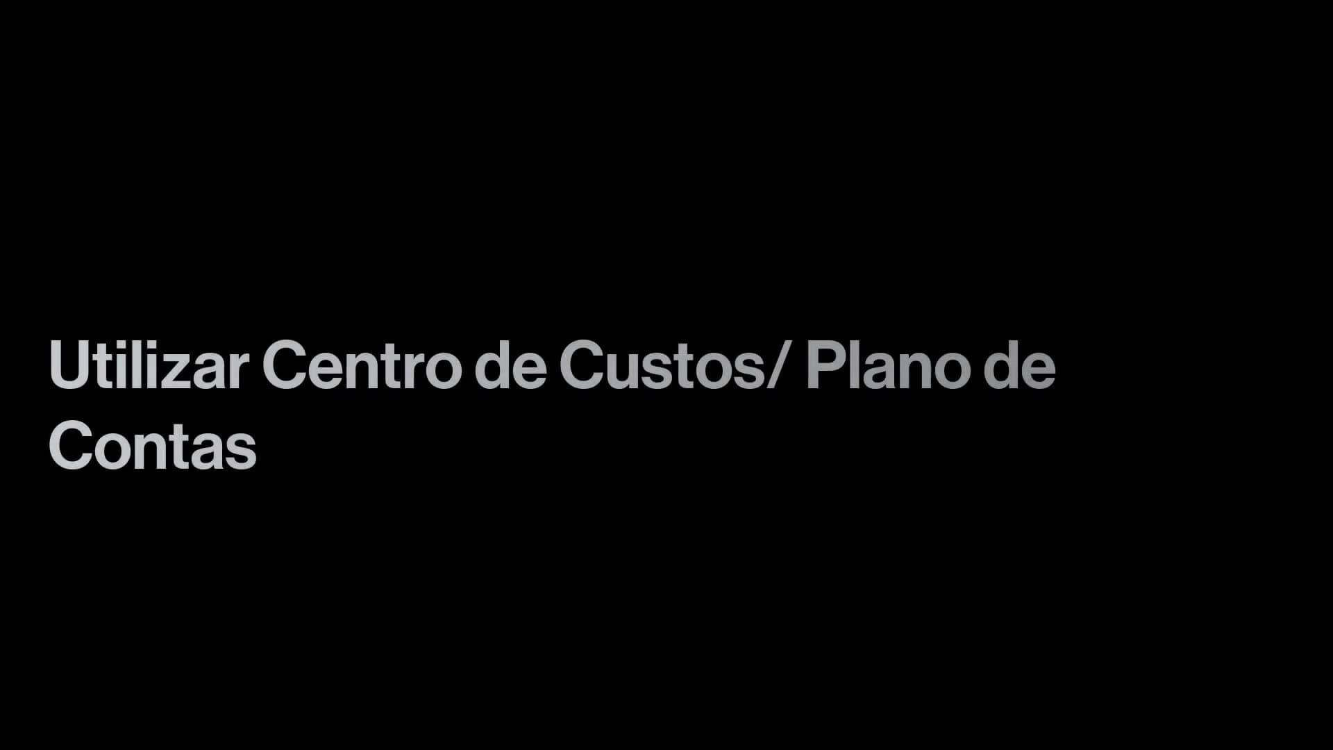 Centro de Custos / Plano de Contas